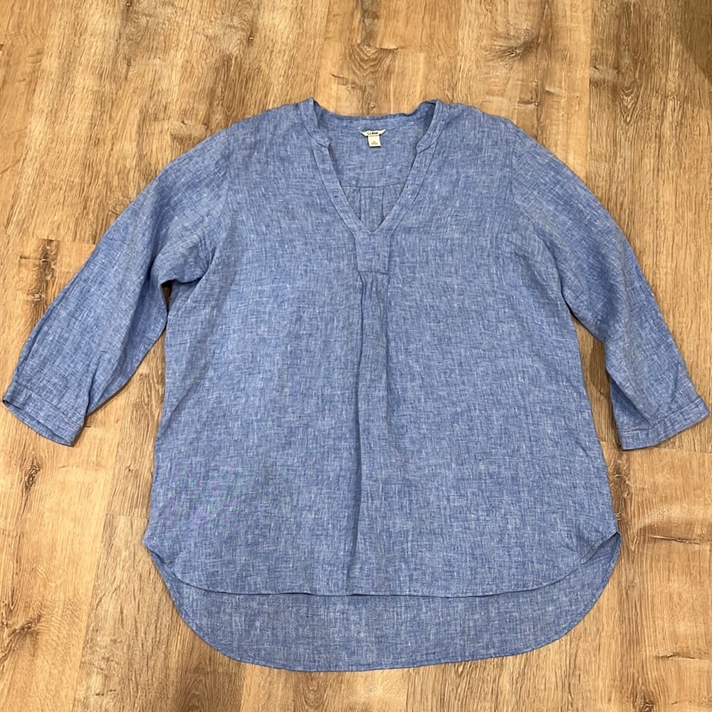 L.L. Bean | Linen Tunic Blue